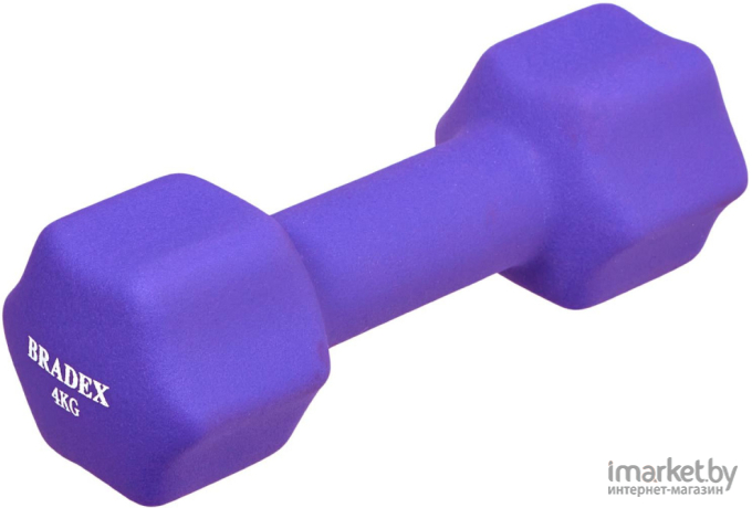 Гантель Bradex SF 0544 4 кг фиолетовый