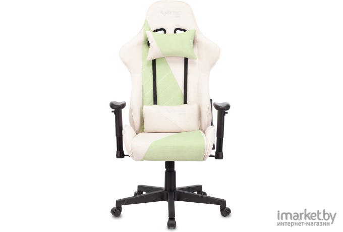 Геймерское кресло Zombie Viking X Fabric белый/зеленый [VIKING X GREEN]