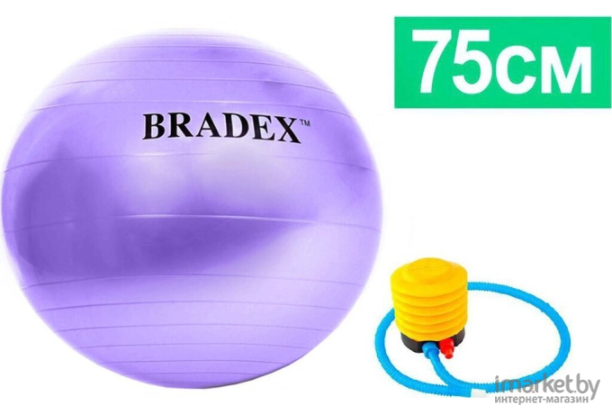 Фитбол Bradex SF 0719 с насосом фиолетовый