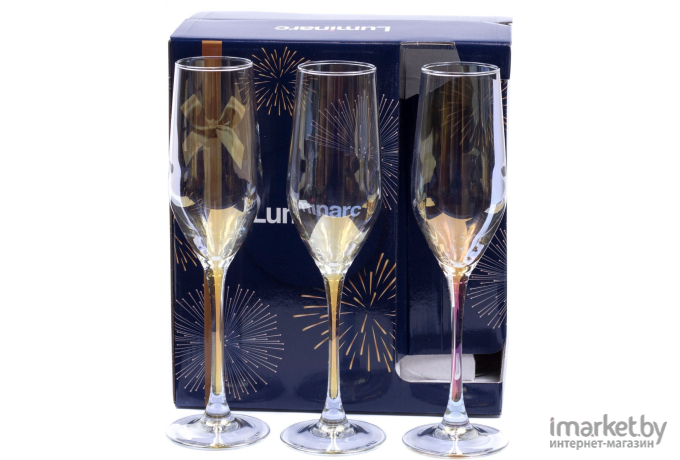 Набор бокалов для шампанского Luminarc Celeste. Золотистый хамелеон [P1636]
