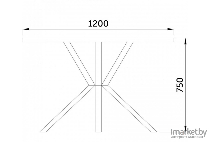 Стол обеденный AKS Dolche 2 d120x75 стекло/дуб античный