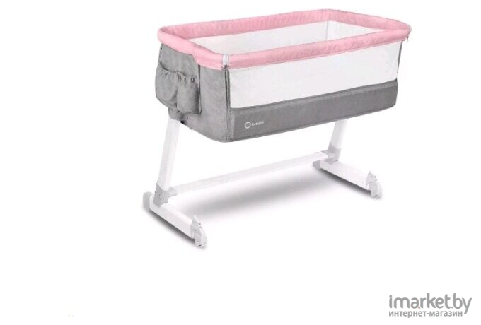 Детская кроватка Lionelo Theo серый/розовый