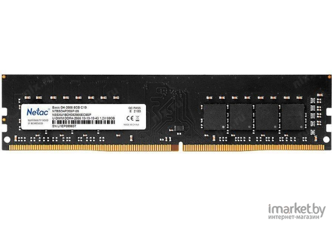 Оперативная память Netac DDR IV 8Gb PC-25600 3200MHz [NTBSD4P32SP-08]