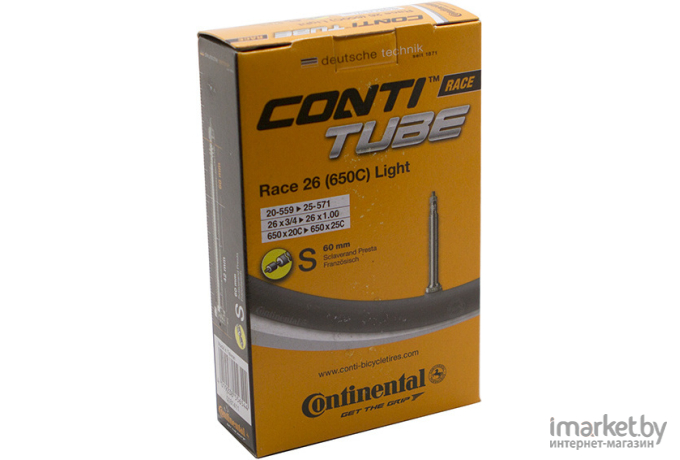 Колесо Continental Велокамера Race 26 Light, 20-571/25-599 S60 [01814110000]