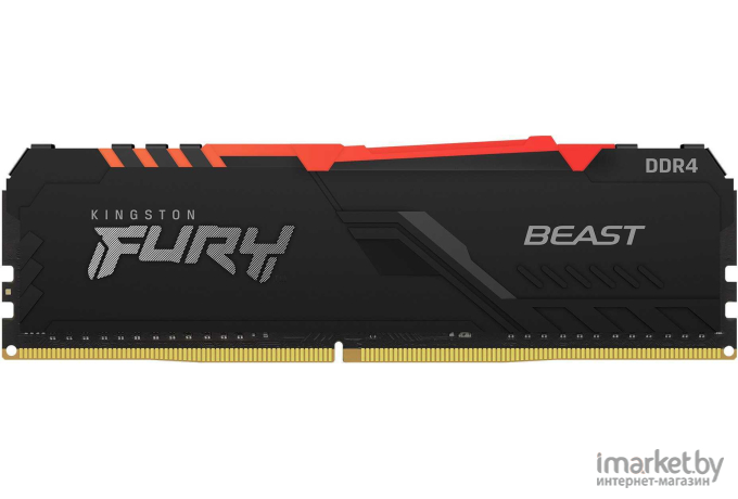 Оперативная память Kingston FURY Beast RGB 16GB DDR4 PC4-25600 (KF432C16BB1A/16)