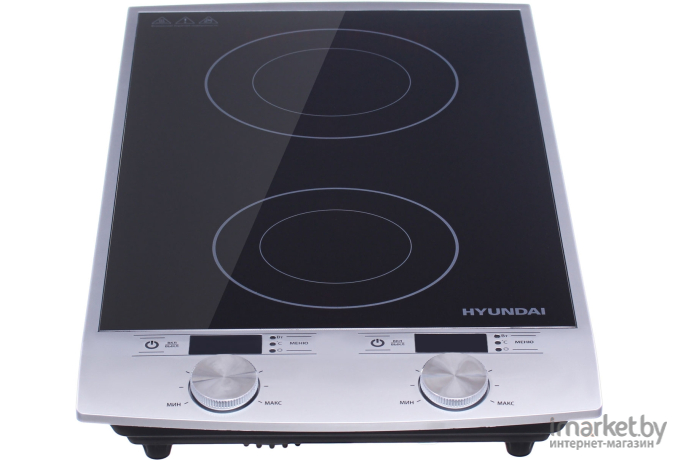 Настольная плита Hyundai HYC-0103 серебристый/черный