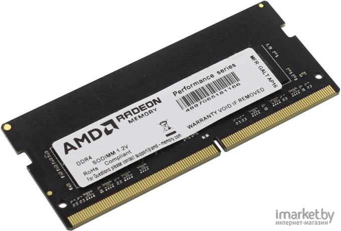 Оперативная память AMD 4GB  DDR4 2400 SO DIMM [R744G2400S1S-U]