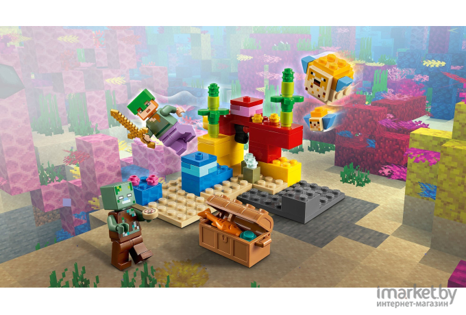 Конструктор LEGO MINECRAFT Коралловый риф [21164]