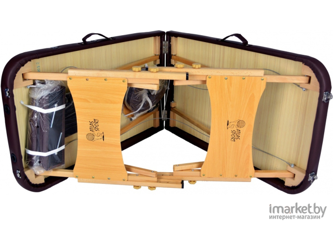 Стол массажный Atlas Sport складной 2-с 60 см деревянный без аксессуаров коричневый