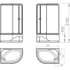 Душевая кабина Domani-Spa Delight 128 high L белый/сатин матированное стекло [DS01D128LHWM10]
