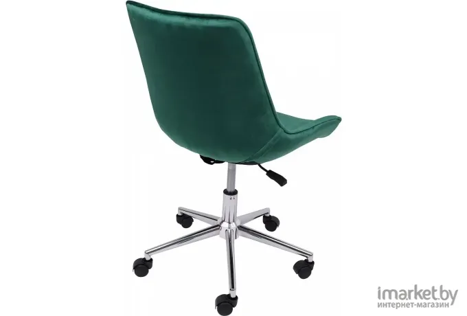Офисное кресло AksHome Lumier поворотный зеленый велюр/хром