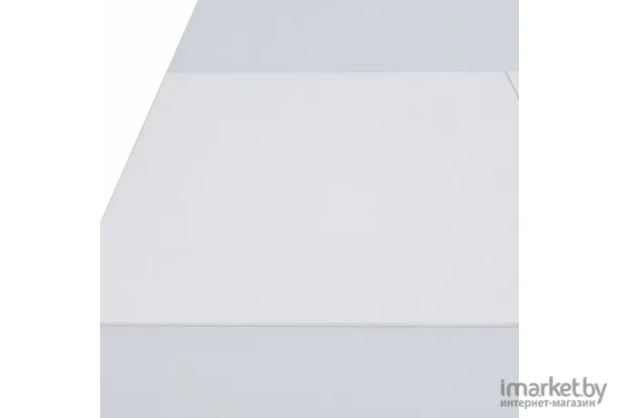 Стол обеденный Listvig Винер Mini R раздвижной со стеклом 94(126)x64x75 белый/белый