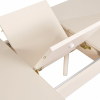 Стол обеденный Listvig Винер Mini раздвижной со стеклом 94(126)x64x75 кремовый/кремовый