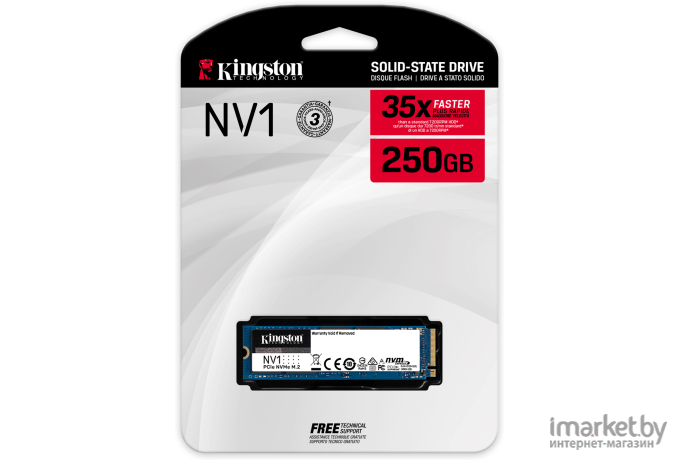 SSD диск Kingston M.2 250Gb NV1 Series [SNVS/250G]