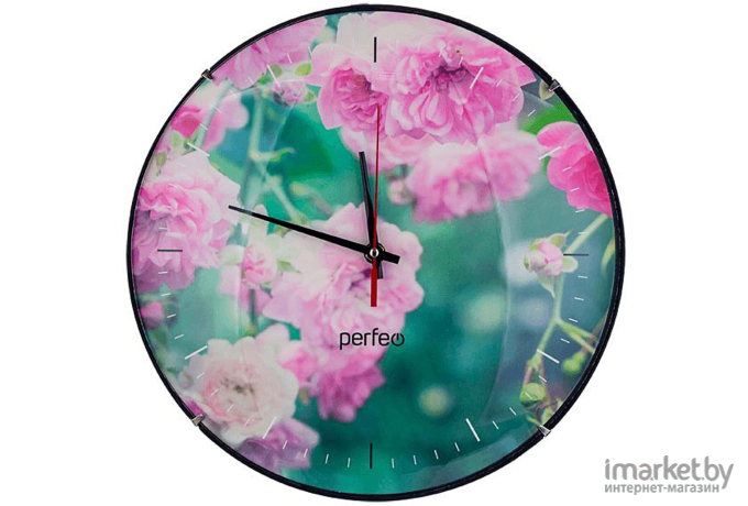 Интерьерные часы Perfeo PF-WC-006 без корпуса / роза циферблат [PF_C3073]