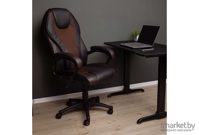 Офисное кресло AksHome Forsage коричневый/черный
