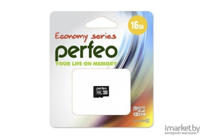 Карта памяти Perfeo MicroSDHC16GB [PF16GMCSH10ES]