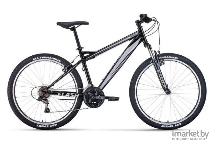 Велосипед Forward Flash 26 1.0 2022 15 черный/серый [RBK22FW26642]