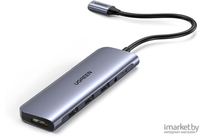 USB-хаб Ugreen CM136 Space Gray (80132)