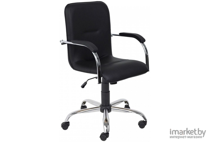 Офисное кресло Фабрикант Самба G M (Кожа иск., DO, №350 ТГ, Альфа(600)CH, подл. Самба CH черный