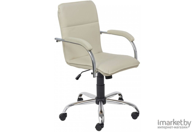 Офисное кресло Фабрикант Самба G M (Кожа иск., DO, №122 ТГ, Альфа(600)CH, подл. Самба CH кремовый
