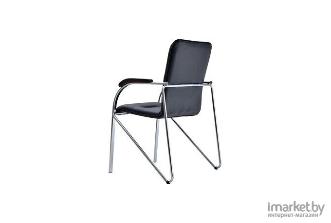 Офисное кресло Фабрикант Самба BOX4 (Кожа иск., DO, №350 (черный) , Орех (1031), CH)