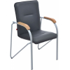 Офисное кресло Фабрикант Самба BOX4 (Кожа иск., DO, №350 (черный) , Орех (1031), CH)