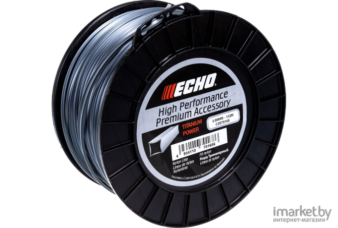 Корд для триммера Echo Titanium Power Line 3,0мм*132м квадрат (C2070168)