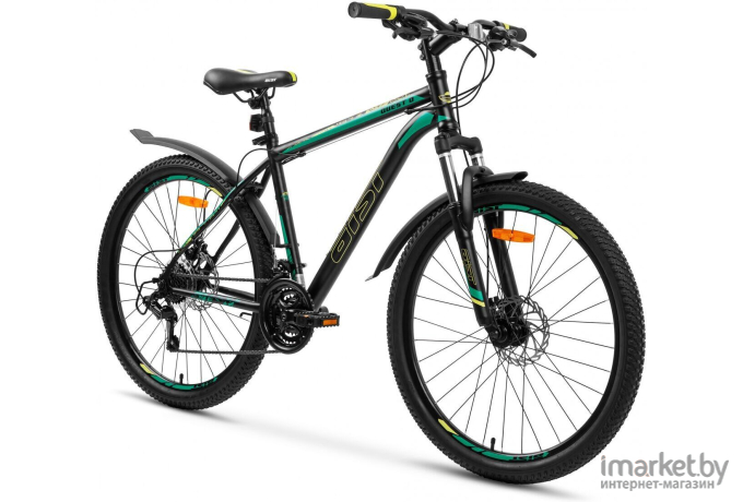 Велосипед AIST Quest Disc 26 р.16 2022 (черный/зеленый)