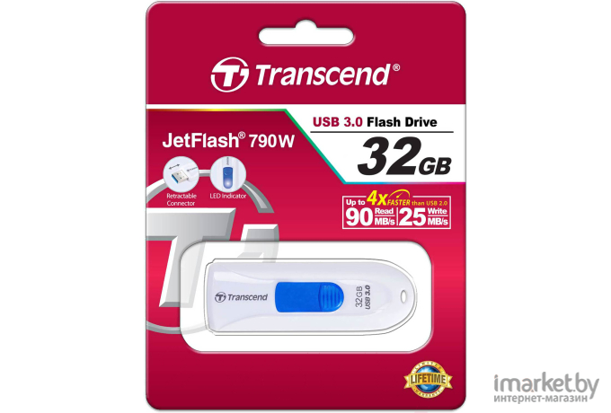 USB Flash Transcend JetFlash 790 32GB (TS32GJF790W)