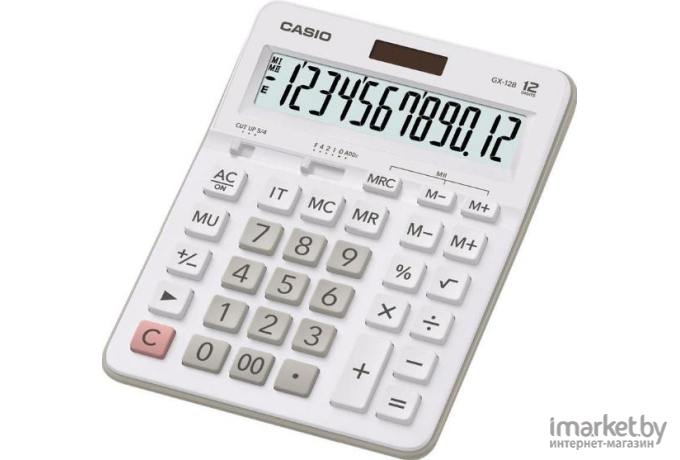 Калькулятор Casio MX-12B-WE-W-EC белый/серый