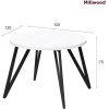Стол обеденный Millwood Женева 2 Л18 D120 дуб белый Craft/металл черный