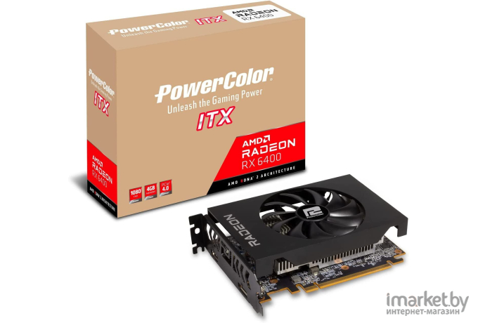 Видеокарта PowerColor AMD Radeon RX 6400 (AXRX 6400 4GBD6-DH)