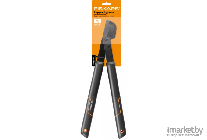 Сучкорез плоскостной Fiskars SingleStep L28 черный/оранжевый (1001432)