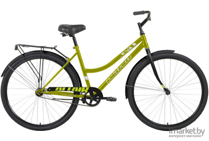 Велосипед Altair City 28 low 2020-2021 зеленый/черный (RBK22AL28023)