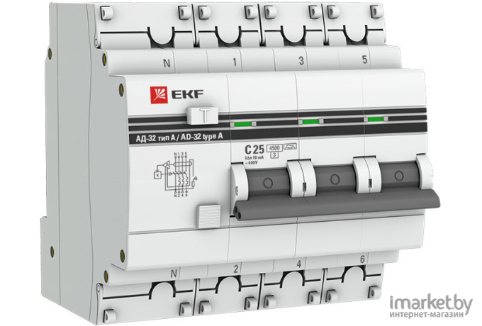 Дифференциальный автомат EKF DA32-16-30-4P-pro