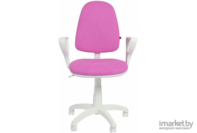 Офисное кресло Фабрикант Престиж+ пластик WH/ткань Candy фуксия