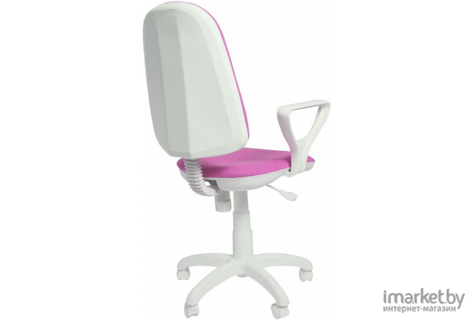 Офисное кресло Фабрикант Престиж+ пластик WH/ткань Candy фуксия