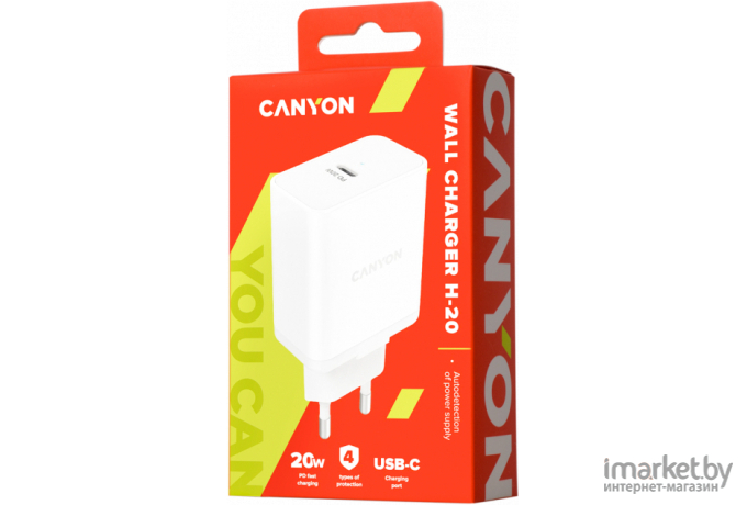 Сетевое зарядное Canyon CNE-CHA20W