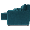 Угловой диван Mebel-Ars Каскад левый бархат сине-зеленый (М4-19-2)