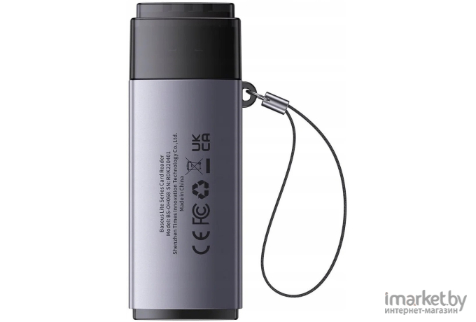 Картридер Baseus WKQX060013 Lite Series USB-A to SD/TF Grey