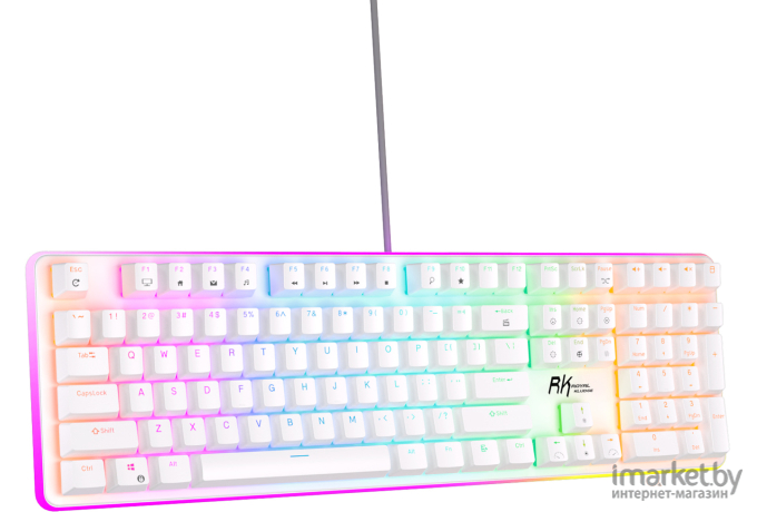 Клавиатура Royal Kludge RK918 White (USB, RGB, Brown switch)