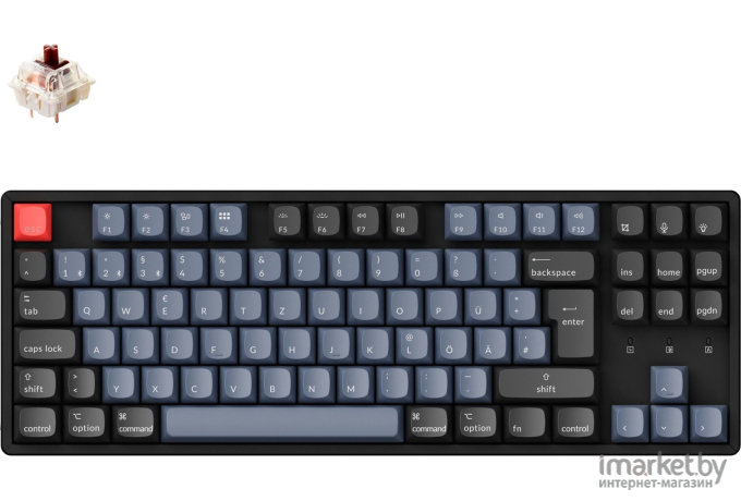 Клавиатура Keychron K8 Pro Black (RGB, Hot-Swap, Alum Frame, Gateron G pro Brown Switch) RU