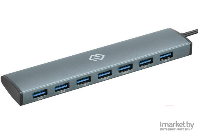 USB-хаб Digma HUB-7U3.0С-UC-G серый