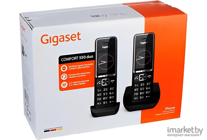 Радиотелефон Gigaset Comfort 550 DUO RUS черный (L36852-H3001-S304)