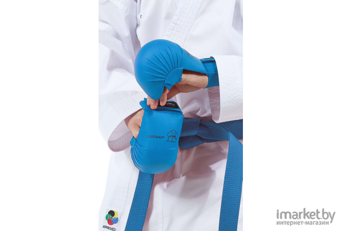 Перчатки для единоборств Tokaido Karate mitts without thumb S синий (TOK-KM-01-WKF PK-3)