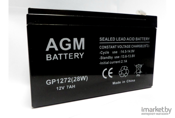 Аккумуляторная батарея AGM 12V/7.2Ah GP-1272 28W F1