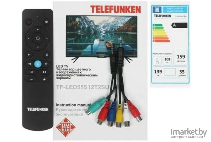 Телевизор Telefunken TF-LED55S12T2SU черный