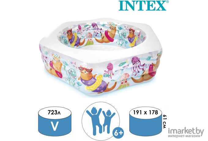 Детский надувной бассейн Intex Веселая выдра (56493NP)