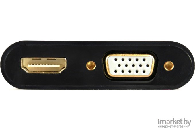 Переходник Gembird HDMI to HDMI+VGA (A-HDMIM-HDMIFVGAF-01)